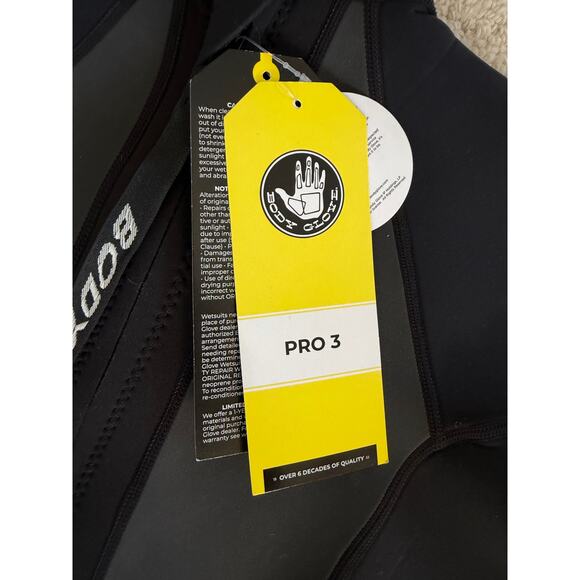 BODY GLOVE PRO 3 Women’s Short Sleeve Spring Suit Wetsuit Black 9/10 Lg NWT - Picture 5 of 6